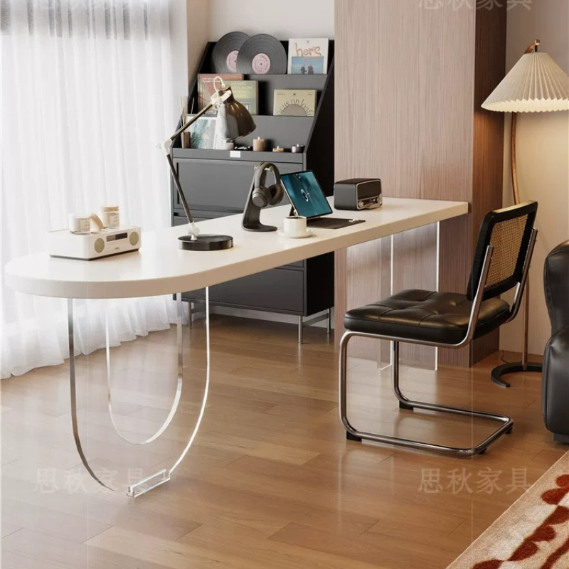Bedroom Furniture - Mesa de Madeira Sólida Branca Estilo