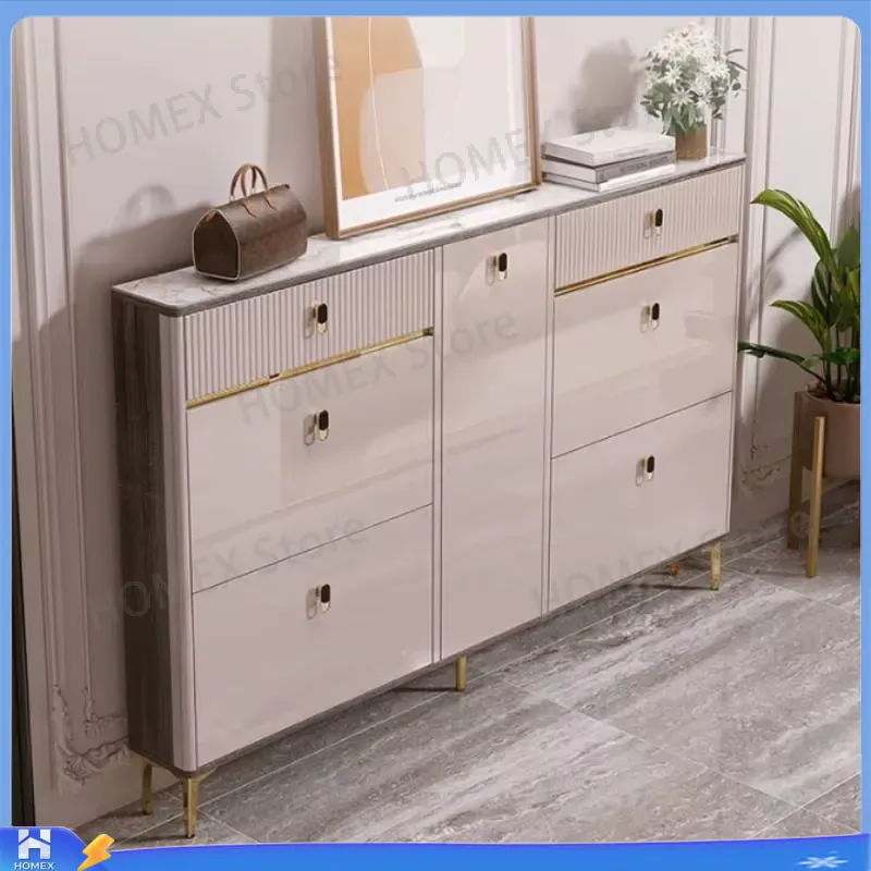 Shoe Rack Cabinet Narrow Entryway - Armário para sapatos à prova de
