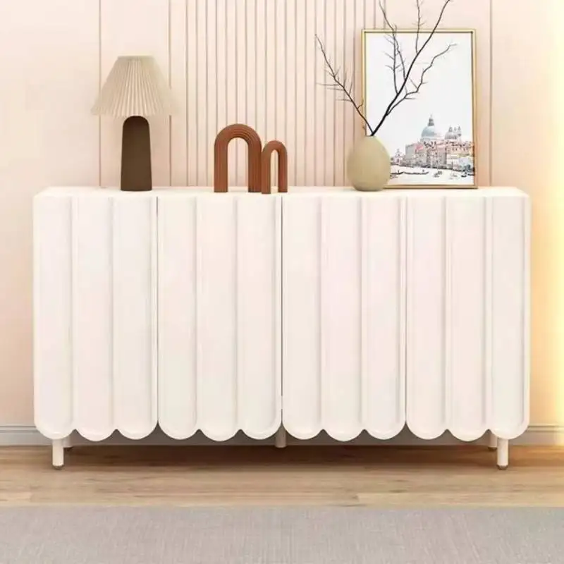Shoe Rack Cabinet Narrow Entryway - Armário de sapatos minimalista branco, estilo