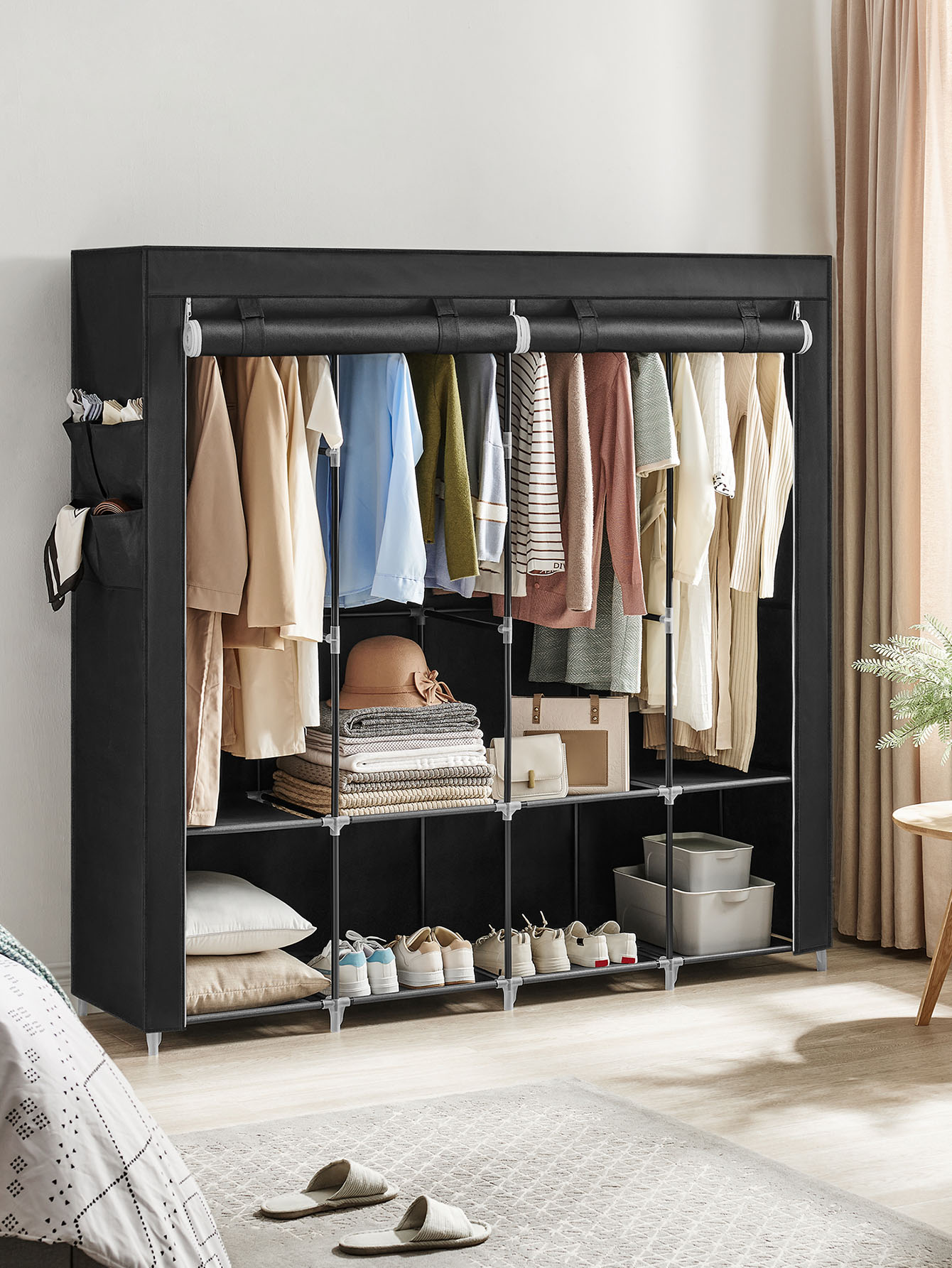Armário portátil, organizador  - Wardrobe Closet Portable Fabric Cover avaliação e preço