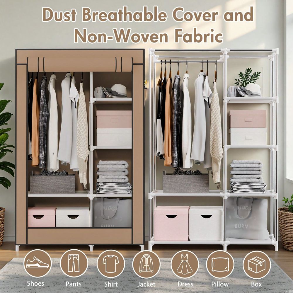 Armário de Armazenamento para  - Wardrobe Closet Portable Fabric Cover avaliação e preço