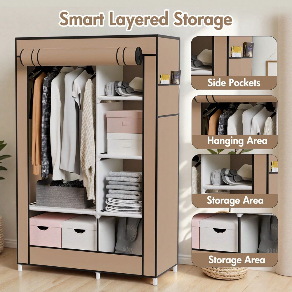 Armário de Armazenamento para  - Wardrobe Closet Portable Fabric Cover avaliação e preço