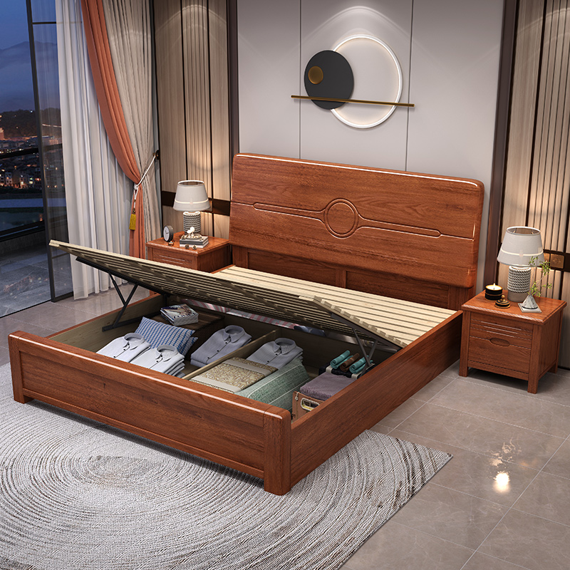 Cama Clássica de Madeira Maciç - Gas Lift Storage Bed Hydraulic avaliação e preço