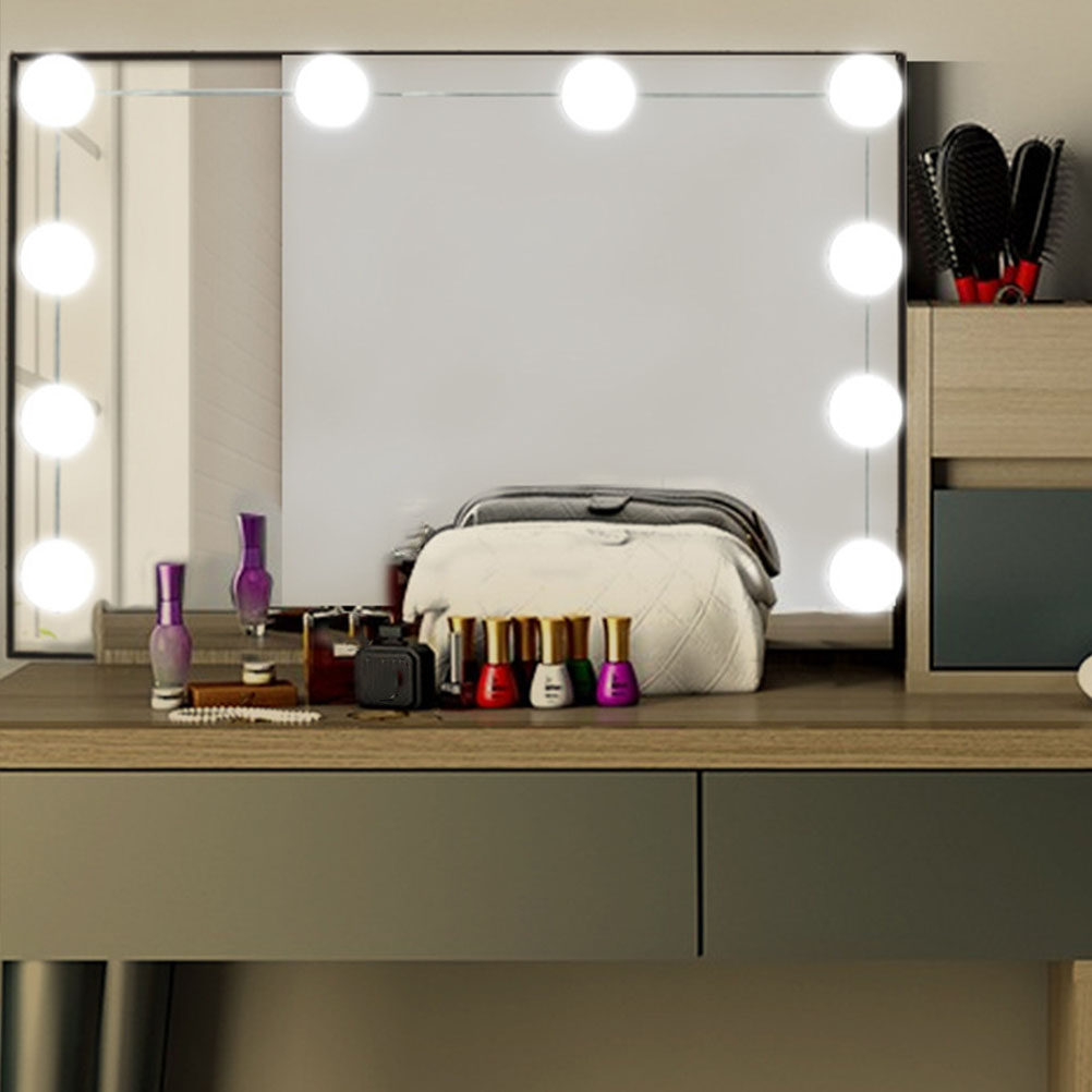 1 conjunto de espelho de maqui - Dressing Table Vanity With Lighted Mirror avaliação e preço