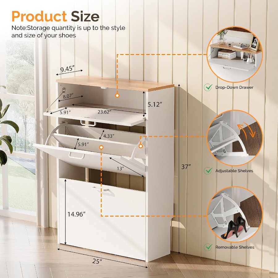 Armário para guardar sapatos,  - Shoe Rack Cabinet Narrow Entryway avaliação e preço
