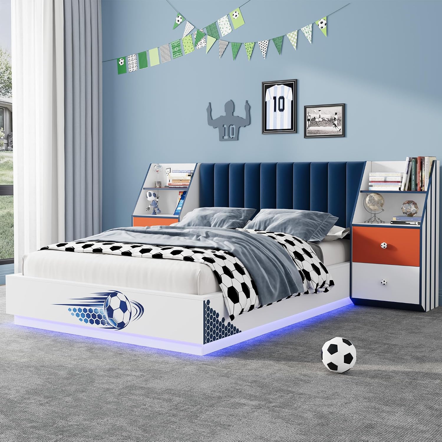 Cama Flutuante de Tamanho Comp - Floating Nightstand With Led Light avaliação e preço