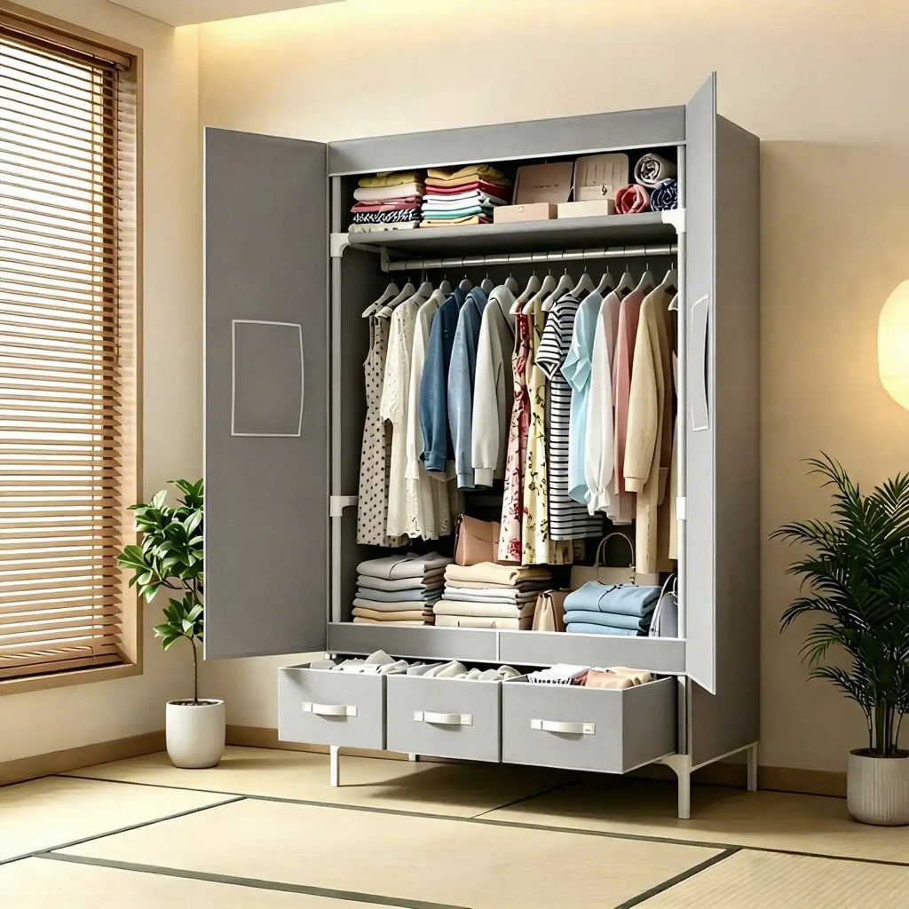 Guarda-Roupa Portátil, Organiz - Wardrobe Closet Portable Fabric Cover avaliação e preço