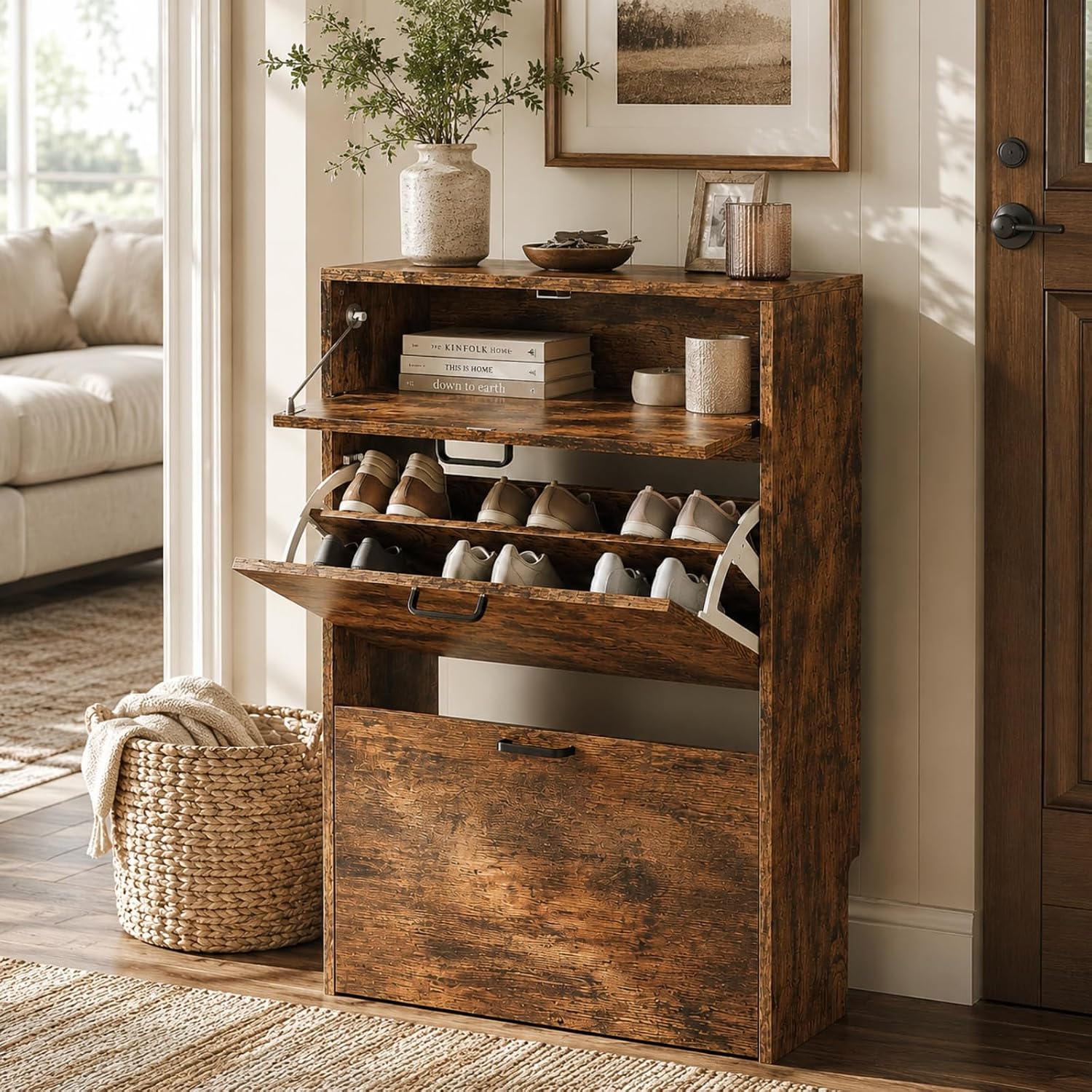# Armário de Sapatos Slim com  - Shoe Rack Cabinet Narrow Entryway avaliação e preço