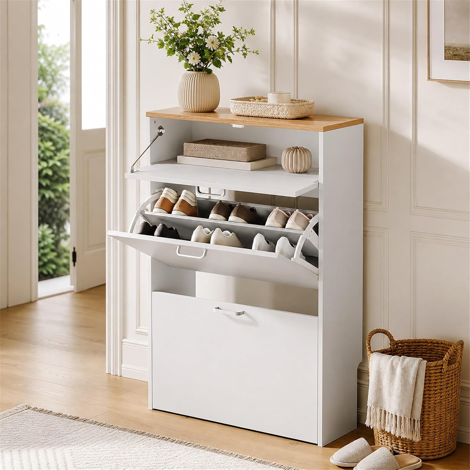 # Armário de Sapatos Slim com  - Shoe Rack Cabinet Narrow Entryway avaliação e preço