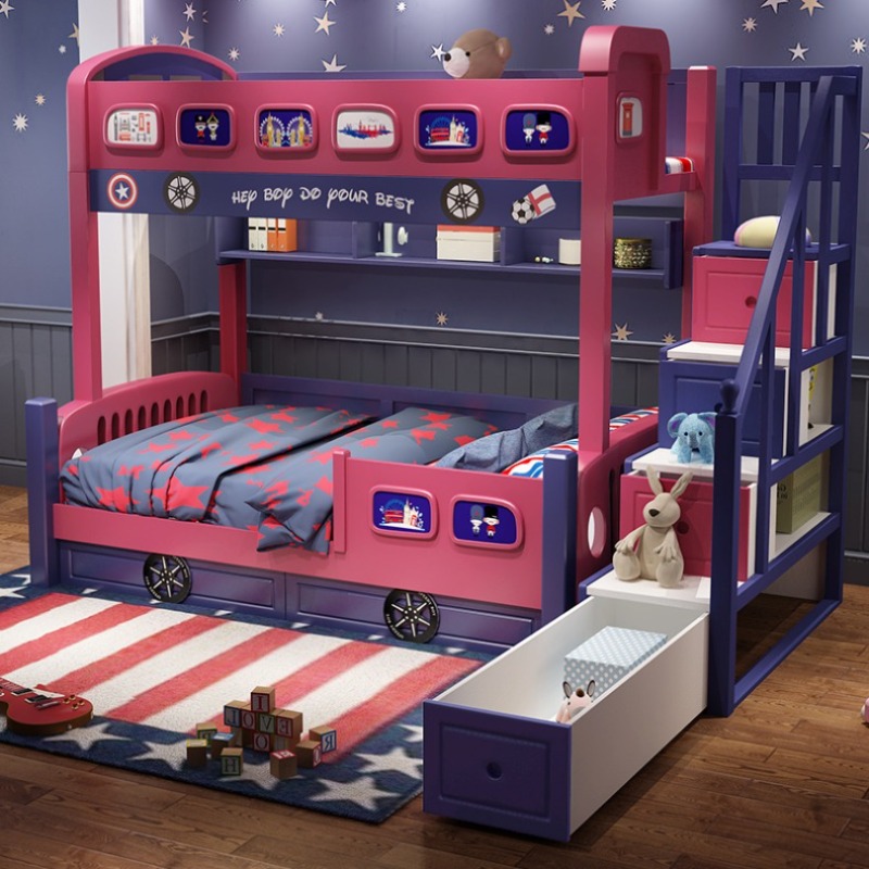 Cama Infantil Moderna com Esco - Bunk Bed With Stairs And Slide avaliação e preço
