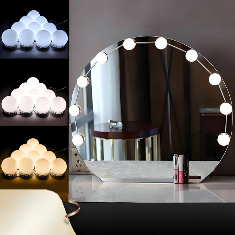 Luminária de espelho de toucad - Dressing Table Vanity With Lighted Mirror avaliação e preço