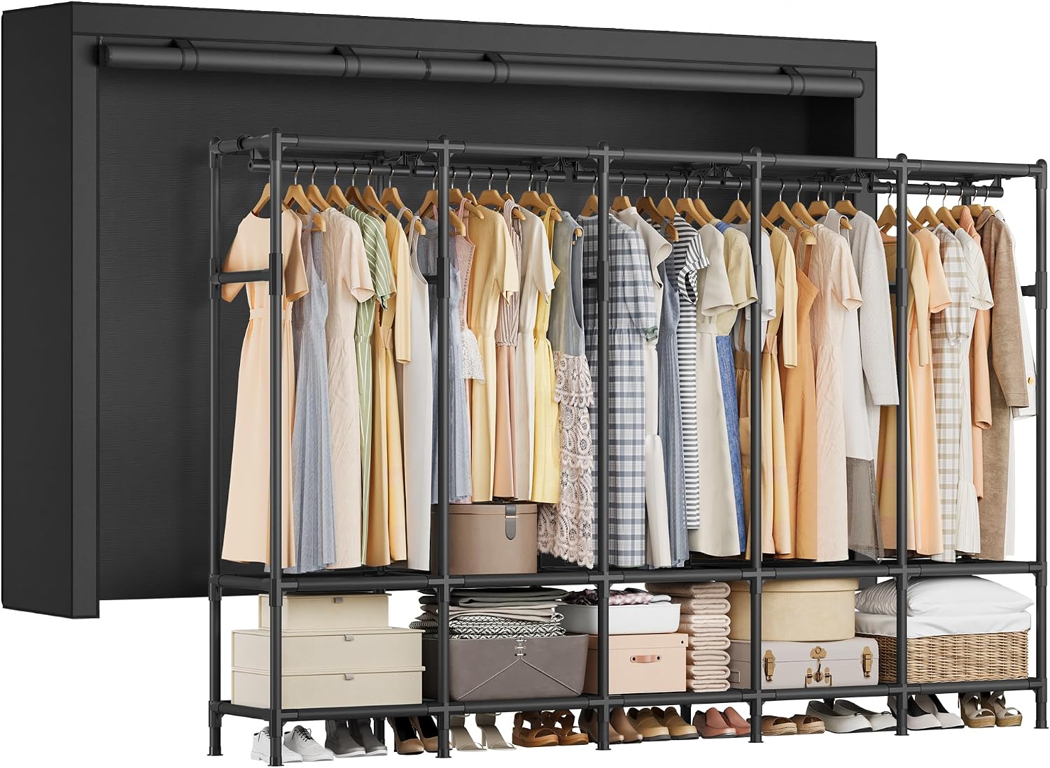 Guarda-Roupa Portátil de 83,5  - Wardrobe Closet Portable Fabric Cover avaliação e preço