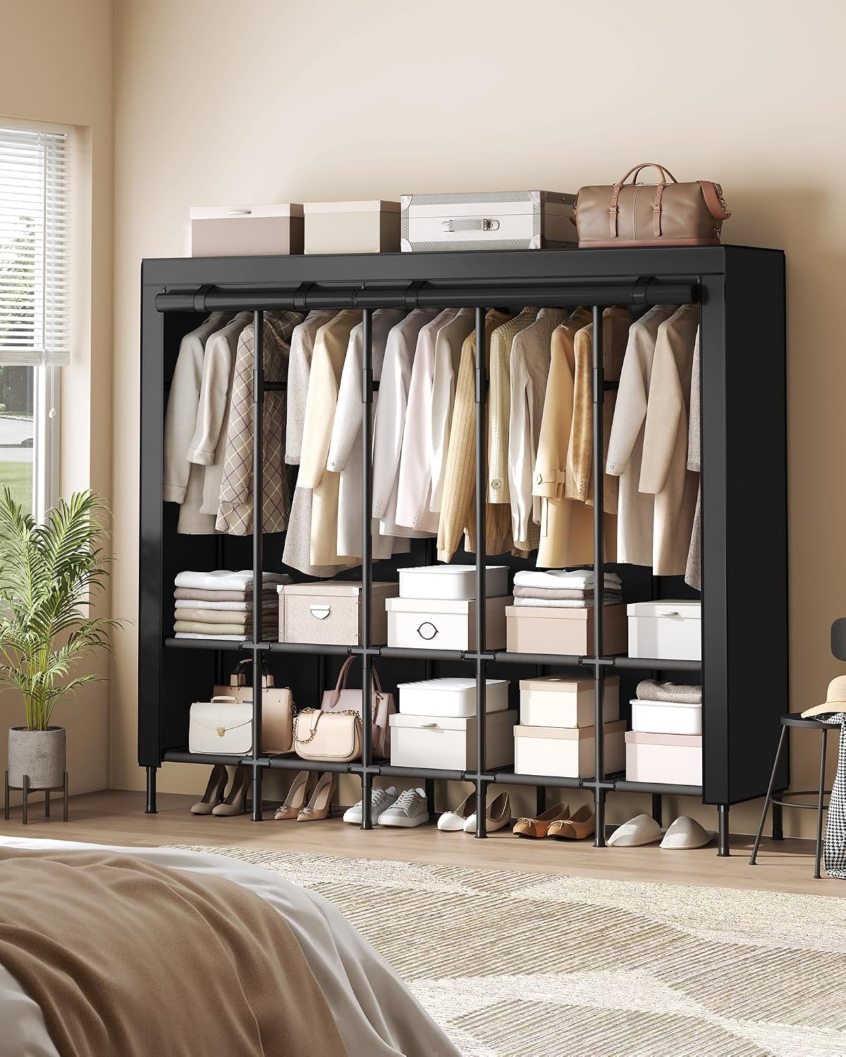 Guarda-Roupa Portátil de 83,5  - Wardrobe Closet Portable Fabric Cover avaliação e preço