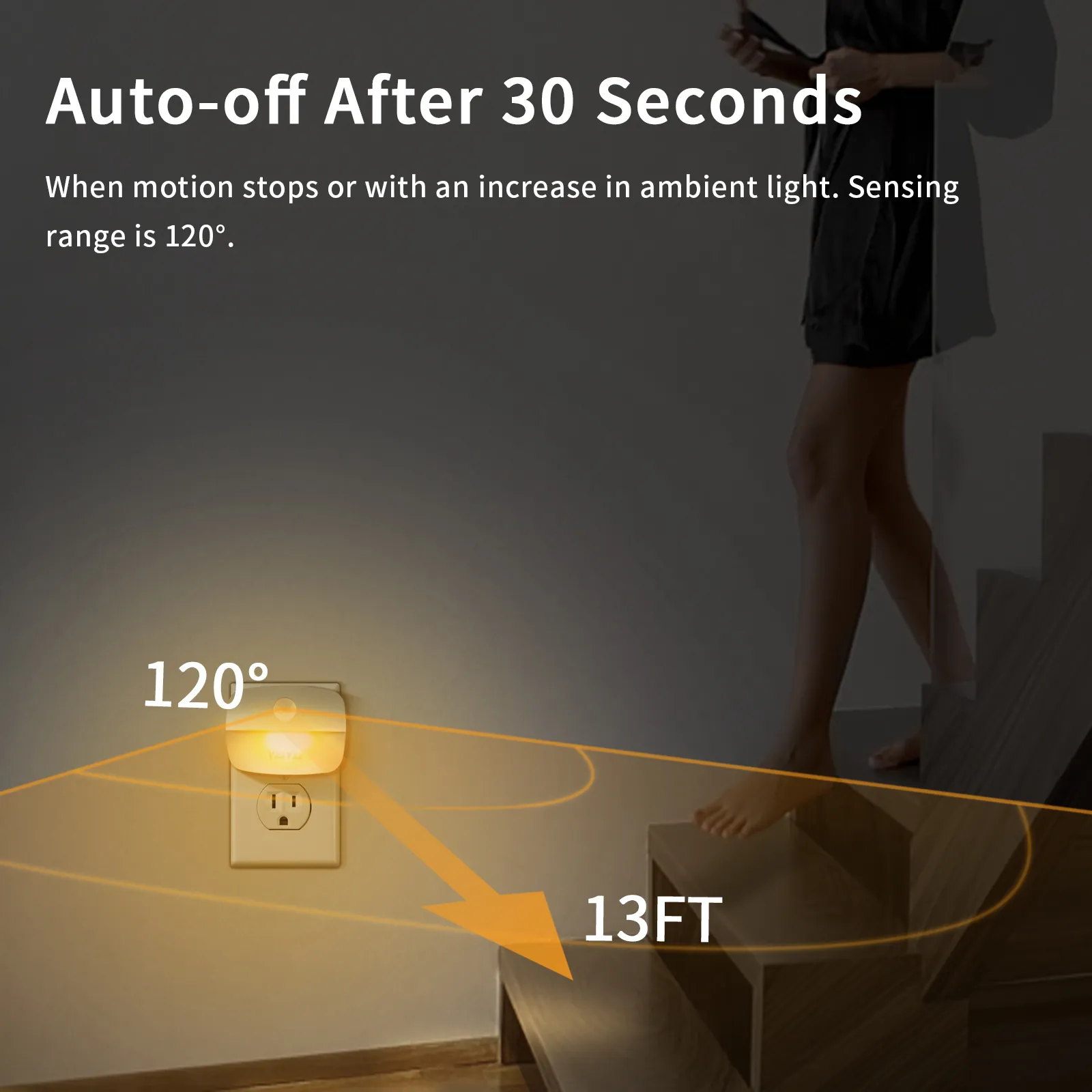 Led night light sensor de movi - Floating Nightstand With Led Light avaliação e preço